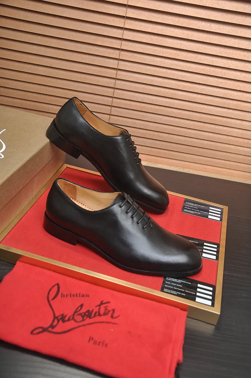 Men's shoes 💰620💶 [Chrstian Loubotin] Red-soled shoes 💋Original mold opening, the highest version on the market, purely handmade ➕Imported cowhide uppers, first-layer water-dyed cowhide lining! Original EU high-gloss outsole. 38 to 45 (45 customized)